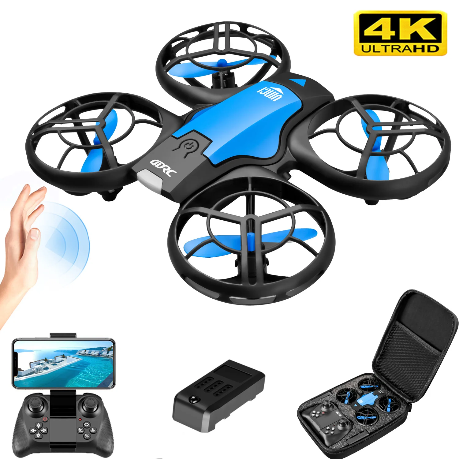 Drone Mapping - V8新型ミニドローン 4KプロフェッショナルHD 1080P広角カメラ WiFi FPV RCドローン