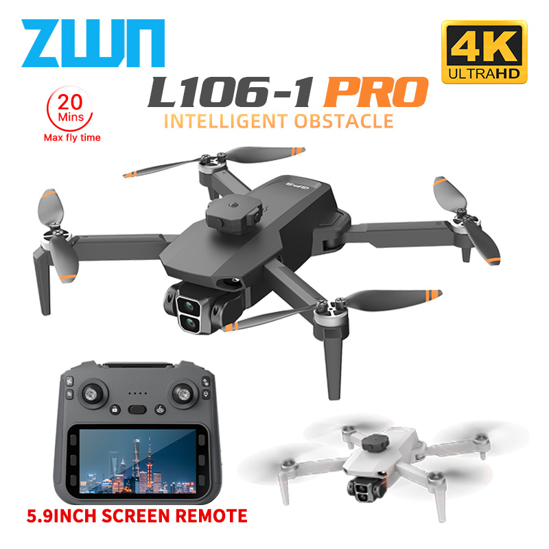 Drone Mapping - L106-1PRO GPS プロフェッショナルドローン 4K HD カメラスクリーンリモート