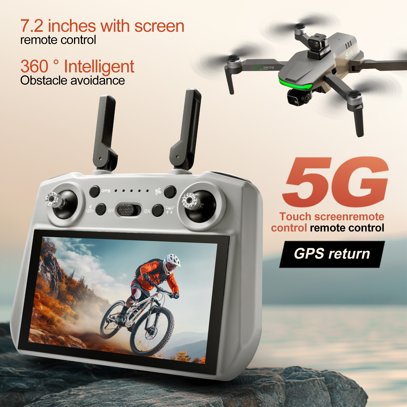 S155 MAXドローン GPS WIFI 3KM FPV  - Drone Surveying のレビューと価格